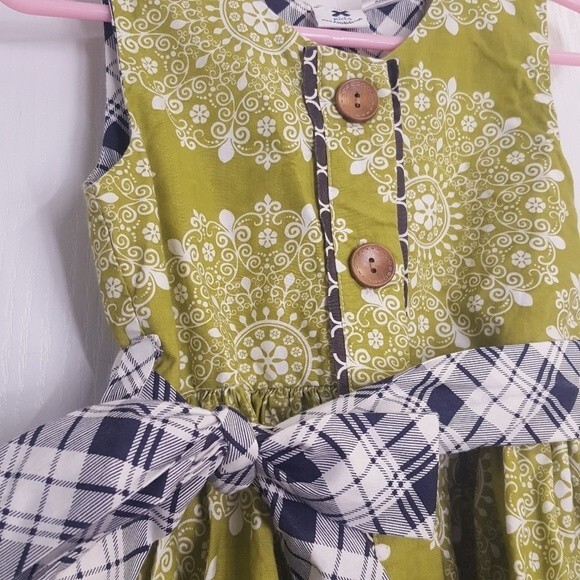Green Button Front Dress Binx Kids - Picture 3 of 5